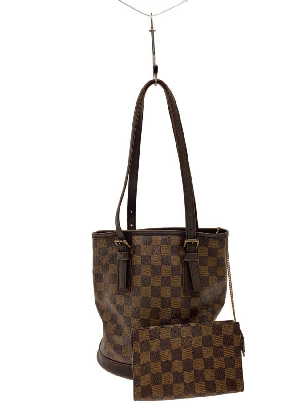 LOUIS VUITTON Mare Damier Ebene Brown